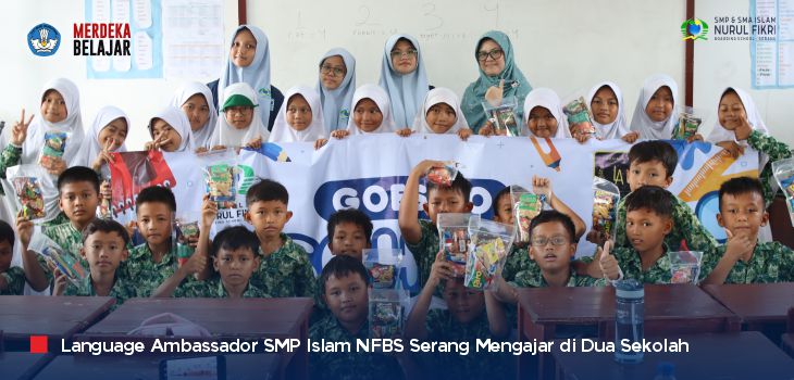 Keren, 29 Santri Language Ambassador SMP Islam NFBS Serang Praktik Mengajar Bahasa Inggris di Dua Sekolah